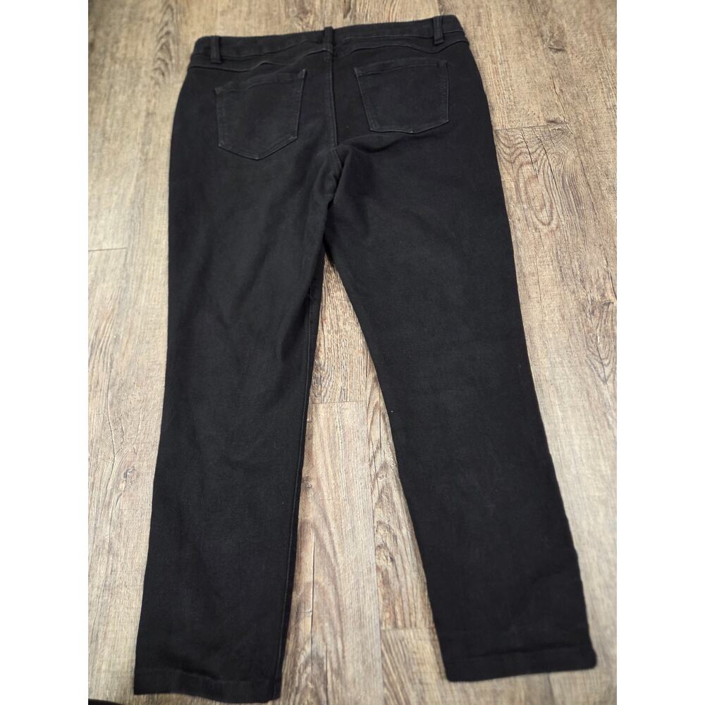 Artistan NY Black Stretch Jeans Rhinestones Pants Size 12 Cropped - Picture 6 of 6